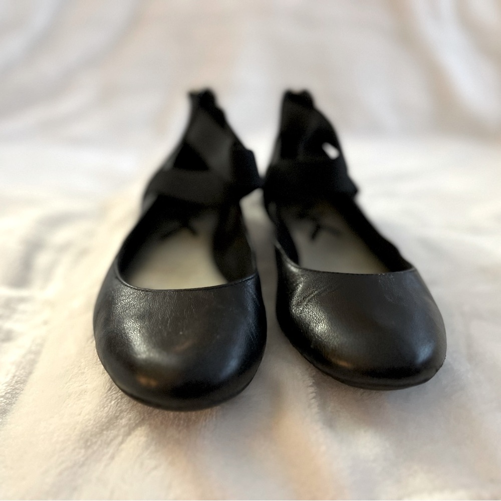 Anne Klein Sport Black Leather Flats size 6.5